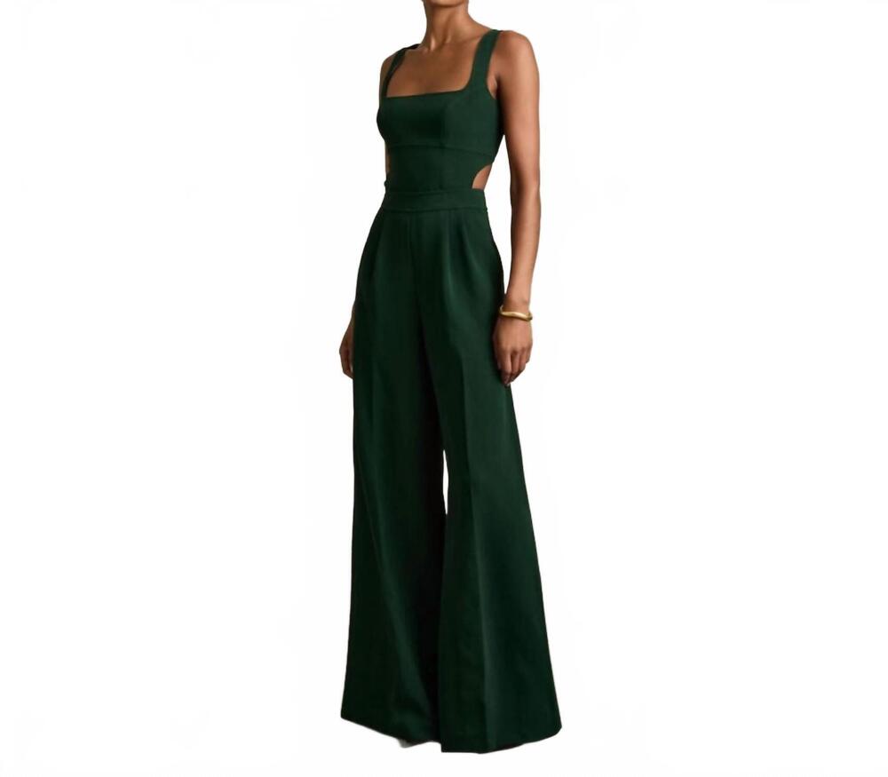 NEW REISS women's dion wide leg jumpsuit in green